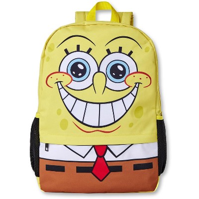 SpongeBob SquarePants Backpack Large Face Character Design Laptop Bag Yellow