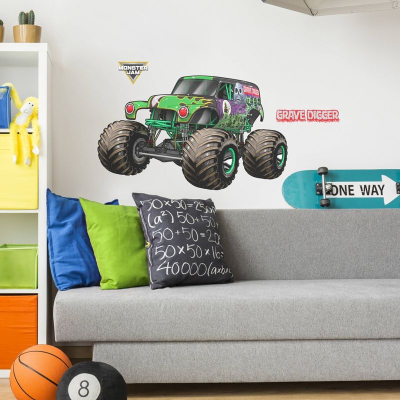 Grave Digger Kids&#39; Wall Decal - Decalcomania, 1 of 8