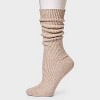 Women's Ribbed Super Soft Slouch Crew Socks - Auden™ One Size 4-10 - 2 of 4