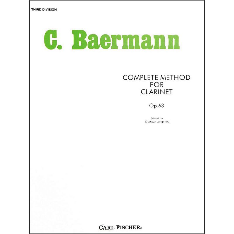 Carl Fischer Complete Method For Clarinet - 3rd Division, 1 of 2