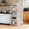 Cloud White 5 - Tier Metal Storage Rack with X Side Frames and Dense Mesh.12.6 x 23.6 x 57.3 inches, it has an industrial style and is perfect - 2 of 4