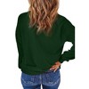 Womens Merry Christmas Sweatshirt Funny Christmas Tree Truck Graphic Pullover Casual Long Sleeve Blouse Tops Green - 2 of 4