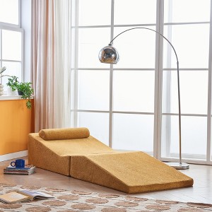 GDFStudio Nira Modern Multi-Functional Foldable Velvet Upholstered Armless Chaise Lounge with 1 Pillow - 1 of 4