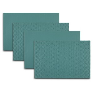 Dainty Home Stratham Reversible Premium Vegan Leather 12" x 18" Placemats Set of 4 - 1 of 2
