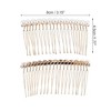 Unique Bargains Women's Single Row Faux Pearl Hair Comb Insertion Tool Gold Tone 1 Pc - 2 of 3