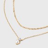 14K Gold Plated Cubic Zirconia and Pearl Drop Multi-Strand Necklace - A New Day™: Brass, Lobster Claw Clasp - 4 of 4