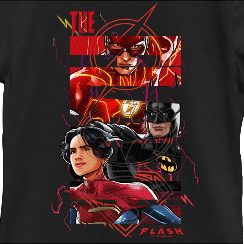 Girl's The Flash comics Book Superheroes Logo T-Shirt, 2 of 5