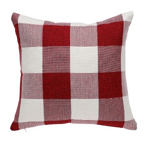 PiccoCasa Cotton Farmhouse Decor Checkers Square Cushion Throw Pillow Covers 1 Pc - 1 of 4