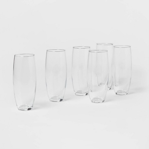 Elle Decor Frosted Glass Flutes Set Of 4 Beverage Stemmed Glass Cups For  Prosecco, Champagne And White Wine, 6.6 Oz : Target