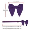 Allegra K Men's Pre-tied Solid Color Formal Party Prom Velvet Bow Ties One Size - 4 of 4