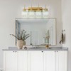 LLHZSY Modern Wall Light Sconce Dimmable Rectangular Wall Light Bathroom Crystal Vanity Light - Gold/Black - 1/2/3/4/5 Light - 2 of 4