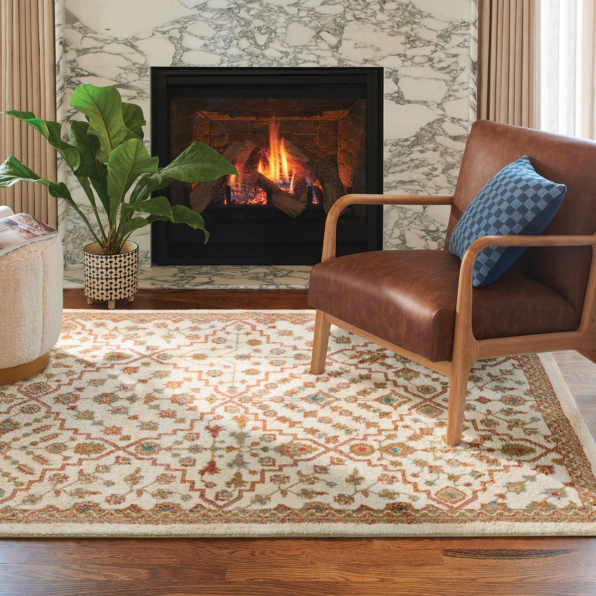 Persian Accent Rug Ivory/Tan - Threshold™ - thumbnail 6