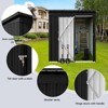MOEPISY Metal garden sheds 5ft¡Á4ft outdoor storage sheds Black - 4 of 4