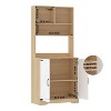 VANIRROR Freestanding Pantry Storage Cabinet with 2 Doors, 3-Tier Shelves, Kitchen Cupboard Pantry Organizer for Dining Room, or Office Storage - 2 of 4