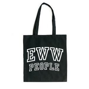 City Creek Prints Eww People Canvas Tote Bag - 15x16 - Black - 1 of 2