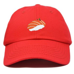 Dalix Salmon Nigiri Embroidered Sushi Cotton Dad Hat Baseball Cap Adjustable Womens - 1 of 4