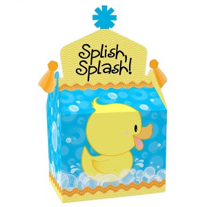 Big Dot of Happiness Ducky Duck - Treat Box Party Favors - Baby Shower or Birthday Party Goodie Gable Boxes - Set of 12 - 1 of 4