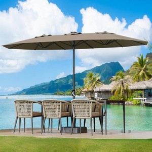 13FT Double-Sided Patio Umbrella, Oversized Rectangular Shade for 6 People, UV Protection Canopy for Pool, Deck & Backyard - 1 of 4