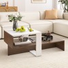 Costway 2-Tier Geometric Coffee Table Center Table with Storage Shelves Home Modern - 4 of 4