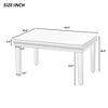 Mayeerty Modern Glass Mirrored Coffee Table, Cocktail Table with Crystal Design and Adjustable Height Legs, Silver - 3 of 4