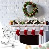 6 Christmas Stocking Holders Christmas snowflake shapes Mantel Fireplace Xmas Party and Home Decoration - 3 of 4