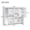 FONTOI 36 Inch Medicine Cabinets Wall Bathroom Storage Cabinet with Adjustable Shelf Mirror Vanity Cabinet Organizer, White, 36.22"* 7.71"*28.22" - 3 of 4