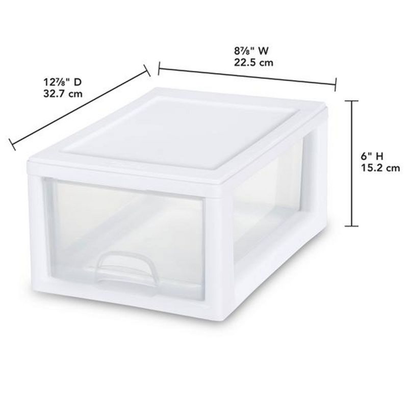 Sterilite Small Box Modular Stacking Storage Drawer Container Closet, 4 of 9