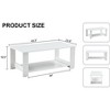 NicBex Modern Minimalist 2-Tier Rectangular Coffee Table,MDF Accent Center Table Practical Cocktail Table for Living Room - 2 of 4