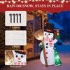 Angel Sar 6.2FT Inflatable Snowman with Groom, LED Lighted Christmas Decoration, Outdoor Yard Blow Up Decor with Christmas Tree - 4 of 4