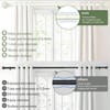 White Curtain Rods Farmhouse Boho Decorative Drapery Rods for Bedroom Living Room Heavy Duty Adjustable Antique White - 4 of 4