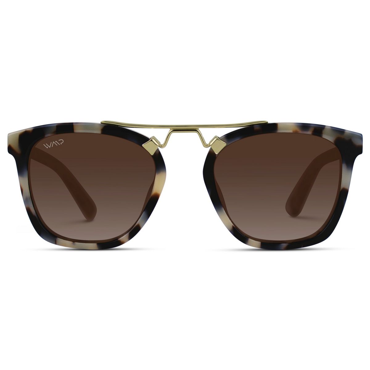 WMP Eyewear Square Vintage Polarized Sunglasses