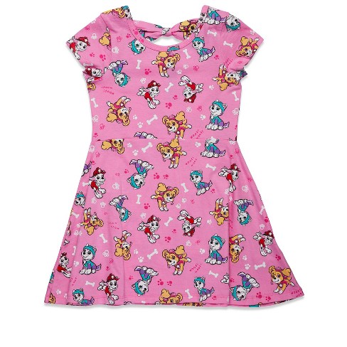 Paw Patrol Skye Marshall Everest Toddler Girls Skater Dress Pink 4t : Target