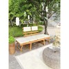 Patio Bench with Cushions 2-in-1 74.8" Solid Acacia Wood - 2 of 4