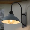 JONATHAN Y Stanley Farmhouse Industrial Indoor/Outdoor Iron LED Gooseneck Arm Outdoor Sconce - 2 of 4