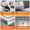 Utility Sink, Steel Free Standing Single Bowl Sink - with Hot & Cold Water Pipe for Laundry, Kitchen, Indoor & Outdoor - 4 of 4