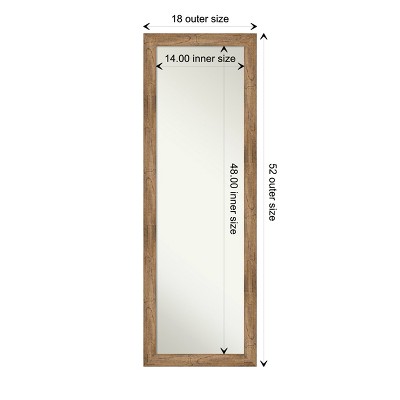 Rustic Brown Full Length Rectangular Wood Mirror