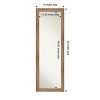 Amanti Art Owl Brown Narrow Non-Beveled Wood On the Door Mirror Full Length Mirror, Wall Mirror 51.5 in x 17.5 in. - 4 of 4