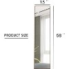 Full Length Mirror 58"x 15" Rectangle Floor Standing Mirrors, Solid Wood Frame Full Body Mirror with Stand, Standing Leaning Mirror for Living Room - 2 of 4