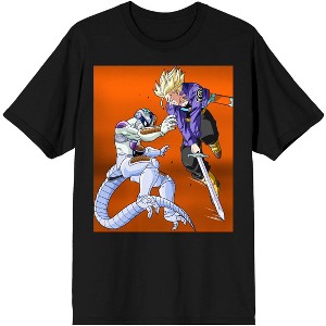 Dragon Ball Z Trunks and Frieza Character Group Black Graphic Tee - 1 of 3