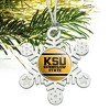 Kennesaw State KSU Stripes Metal Snowflake Christmas Tree Holiday Ornament - 2 of 3