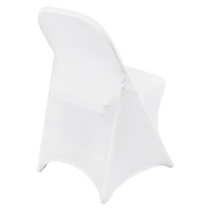 VEVOR Stretch Spandex Folding Chair Covers, Universal Fitted Chair Cover, Removable Washable Protective Slipcovers, for Wedding (12PCS White) - 1 of 4