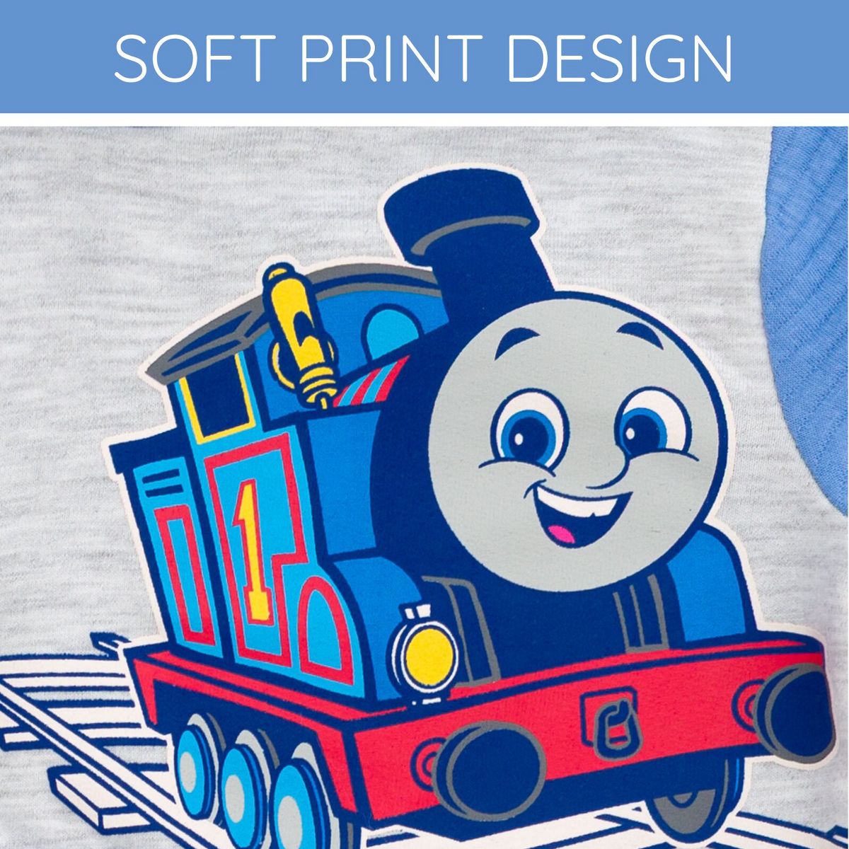 Thomas & Friends Pullover Hoodie Colorblock French Terry Shorts Outfit Set Little Kid - thumbnail 5