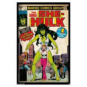 Trends International Marvel Comics - She-Hulk - The Savage She-Hulk #1 Framed Wall Poster Prints - 1 of 4