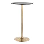 Pebble 24" Bar Height Table Gold/Black - LumiSource