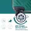 4-piece ABS lightweight suitcase, 14 inch makeup box, aircraft wheels (14/20/24/28) DARK GREEN - 4 of 4