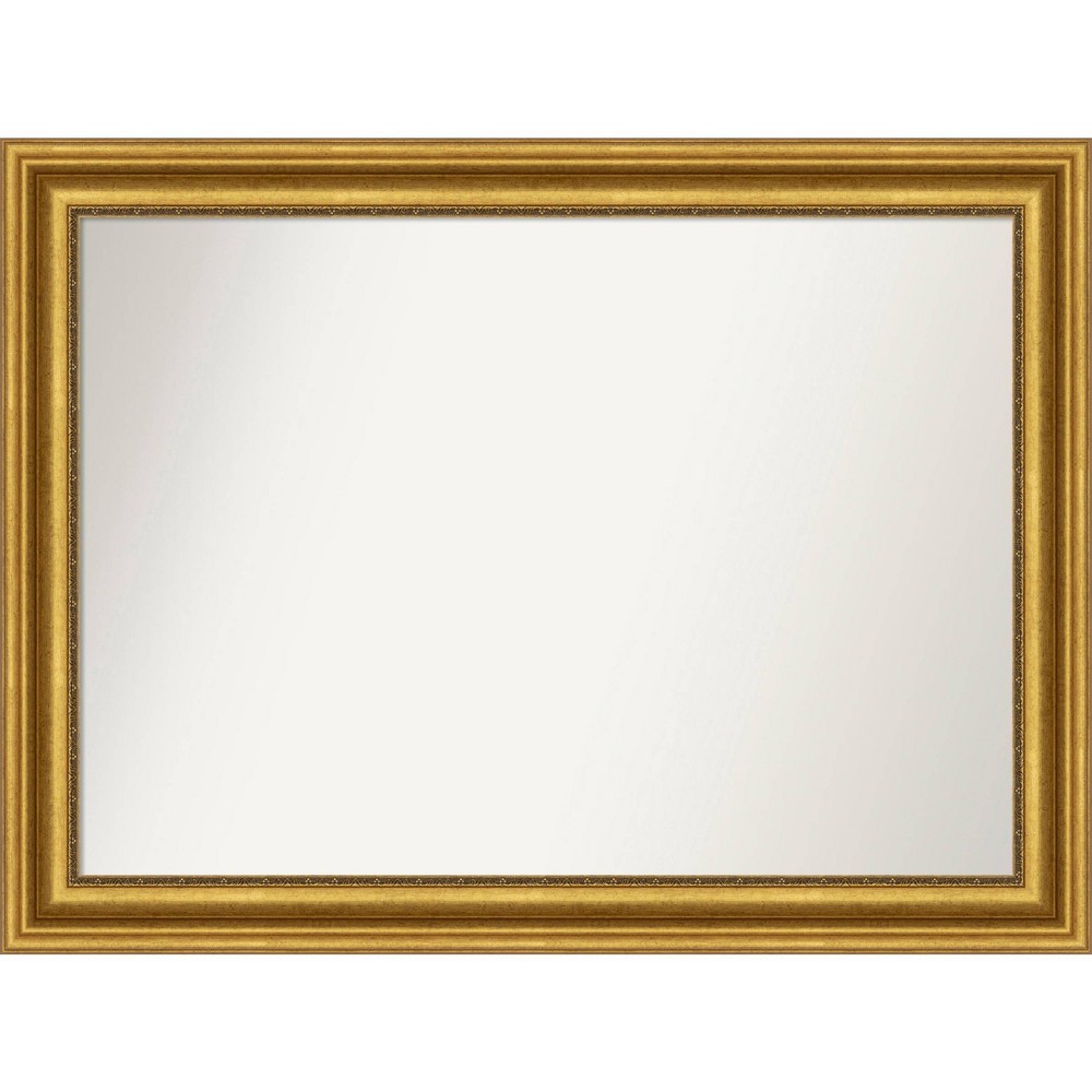 Photos - Wall Mirror 44" x 33" Non-Beveled Parlor Gold  - Amanti Art