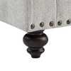 37.2" Chenille Modern Chair with Brown Legs, Upholstered Love Seat for Apartment, Bedroom - 4 of 4