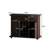 Farmhouse Buffet Storage Cabinet With 3 Drawers 2 Cabinets 12 Wine Rack Cabinets Retro Cupboard - 4 of 4