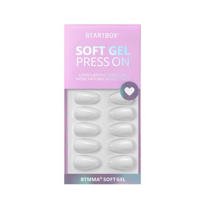 BTArtbox Press-On Nails - Cream Puff - S Almond - 32ct