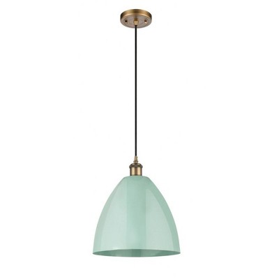 Plymouth Dome - 1 Light Cord Hung Mini Pendant In Industrial Style-14.75 Inches Tall and 12 Inches Wide
